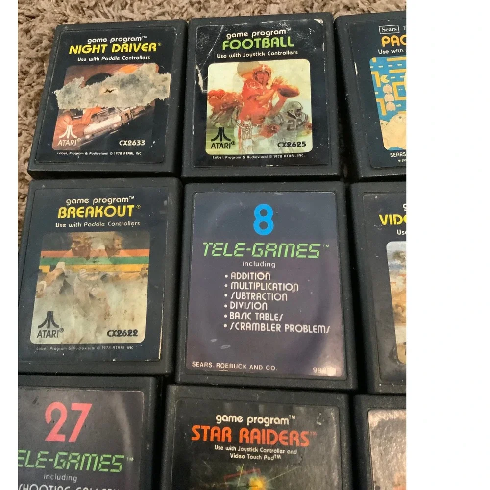 Lot of 12 Atari Game‎ Program Video Games